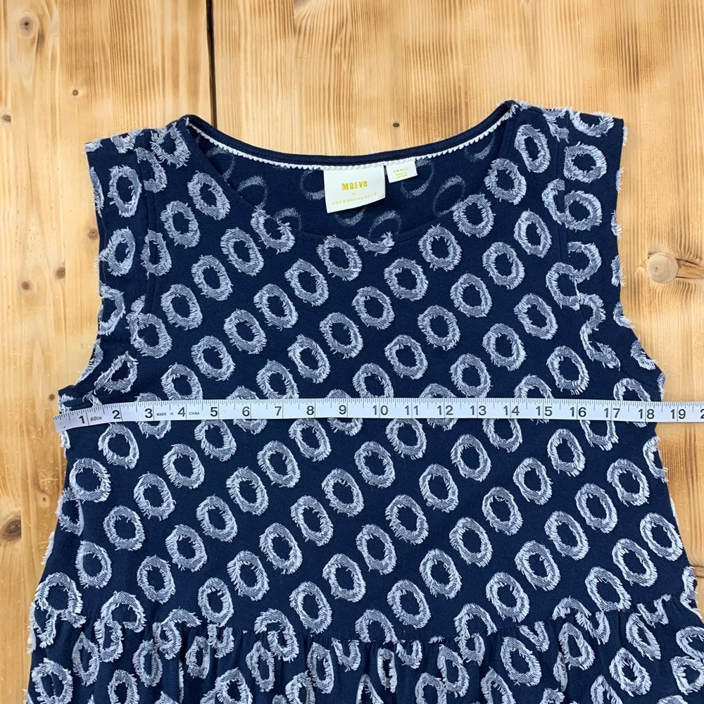 Maeve by Anthropologie Lisanne Textured Circle Babydoll Dress Sz S - Picture 15 of 16